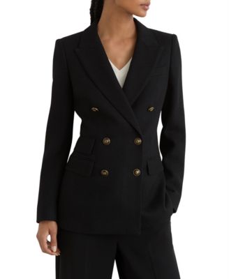 Women's Herringbone Double-Breasted Blazer