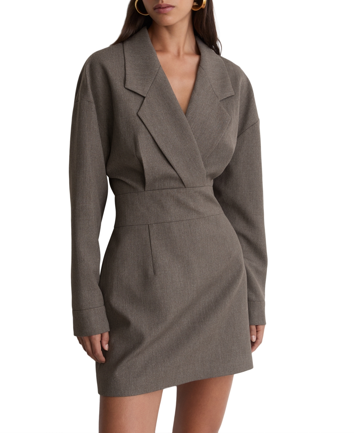 Reiss Women's Juno Long-Sleeve Structured Mini Blazer Dress