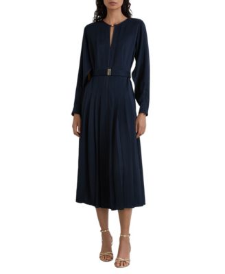 Women's Kea Long-Sleeve Belted Midi Dress