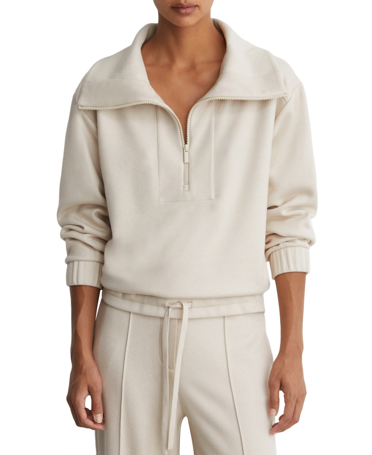 Reiss Women's Layla Half-Zip Funnel-Neck Sweatshirt
