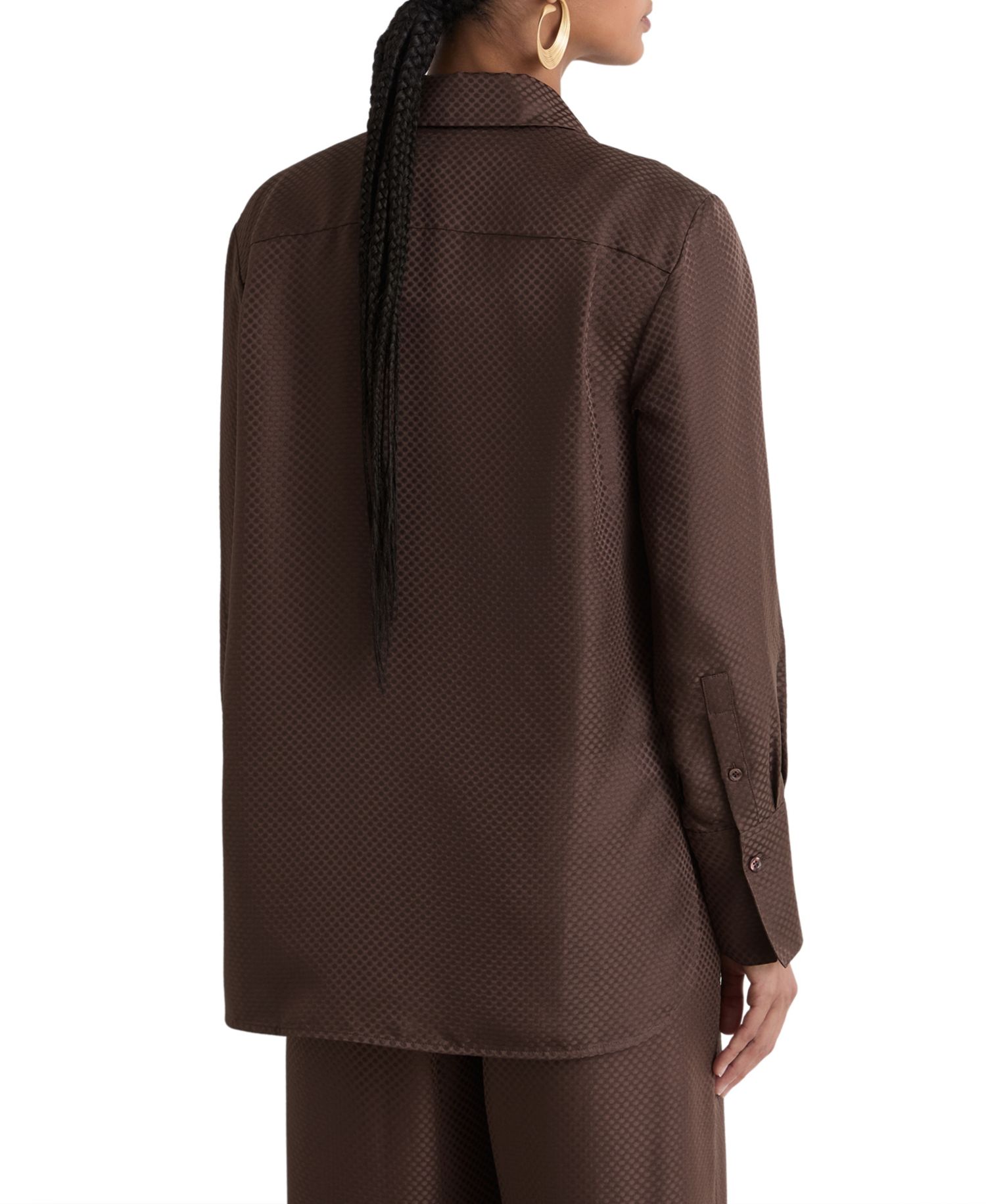 Women's Aliana Long-Sleeve Collared Silk Shirt