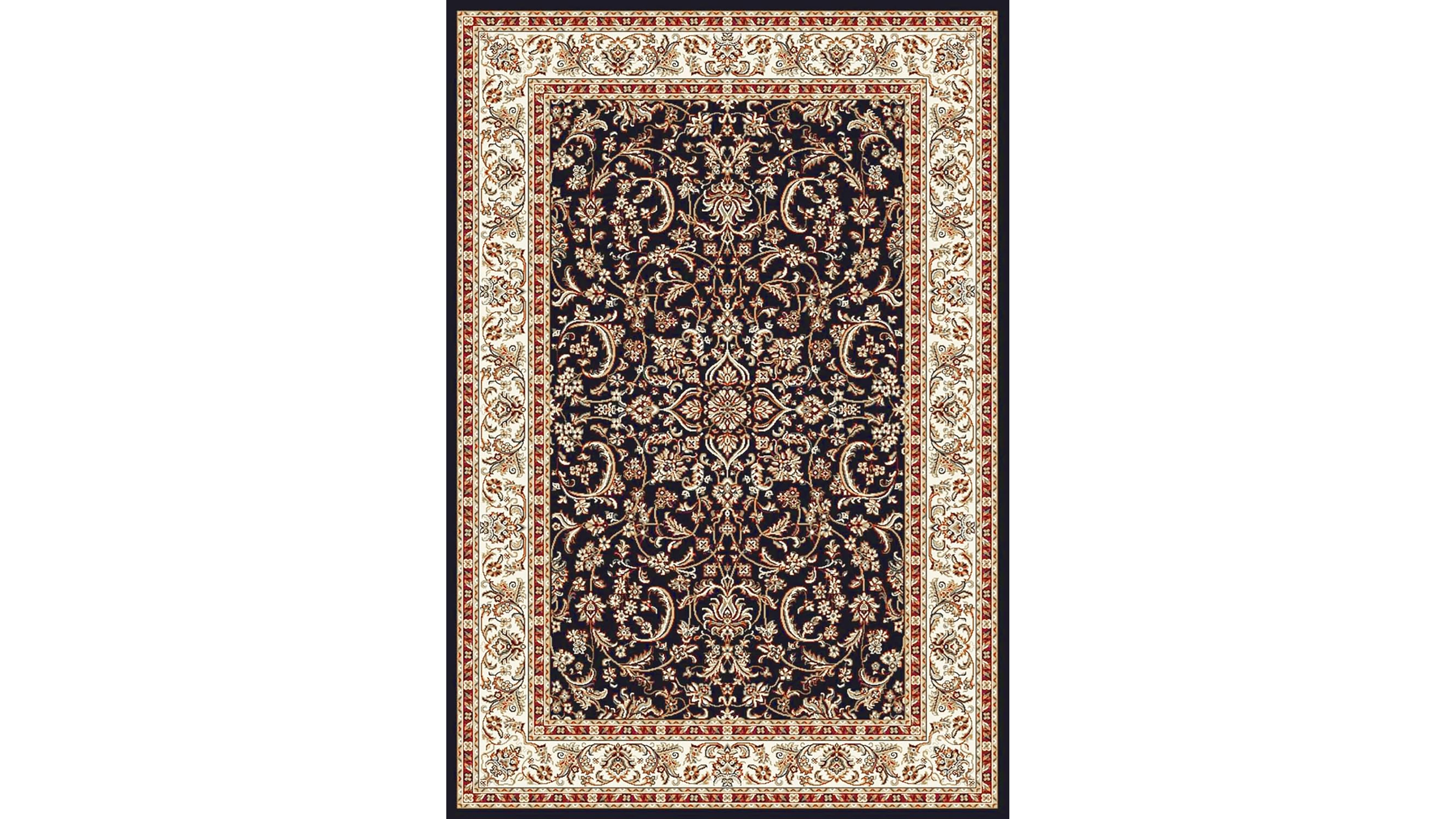Closeout! Km Home 1318/1524/Black Navelli Black 7'9" x 9'6" Area Rug