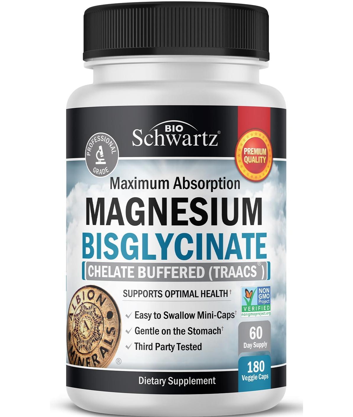 Magnesium Bisglycinate Capsules, 180ct