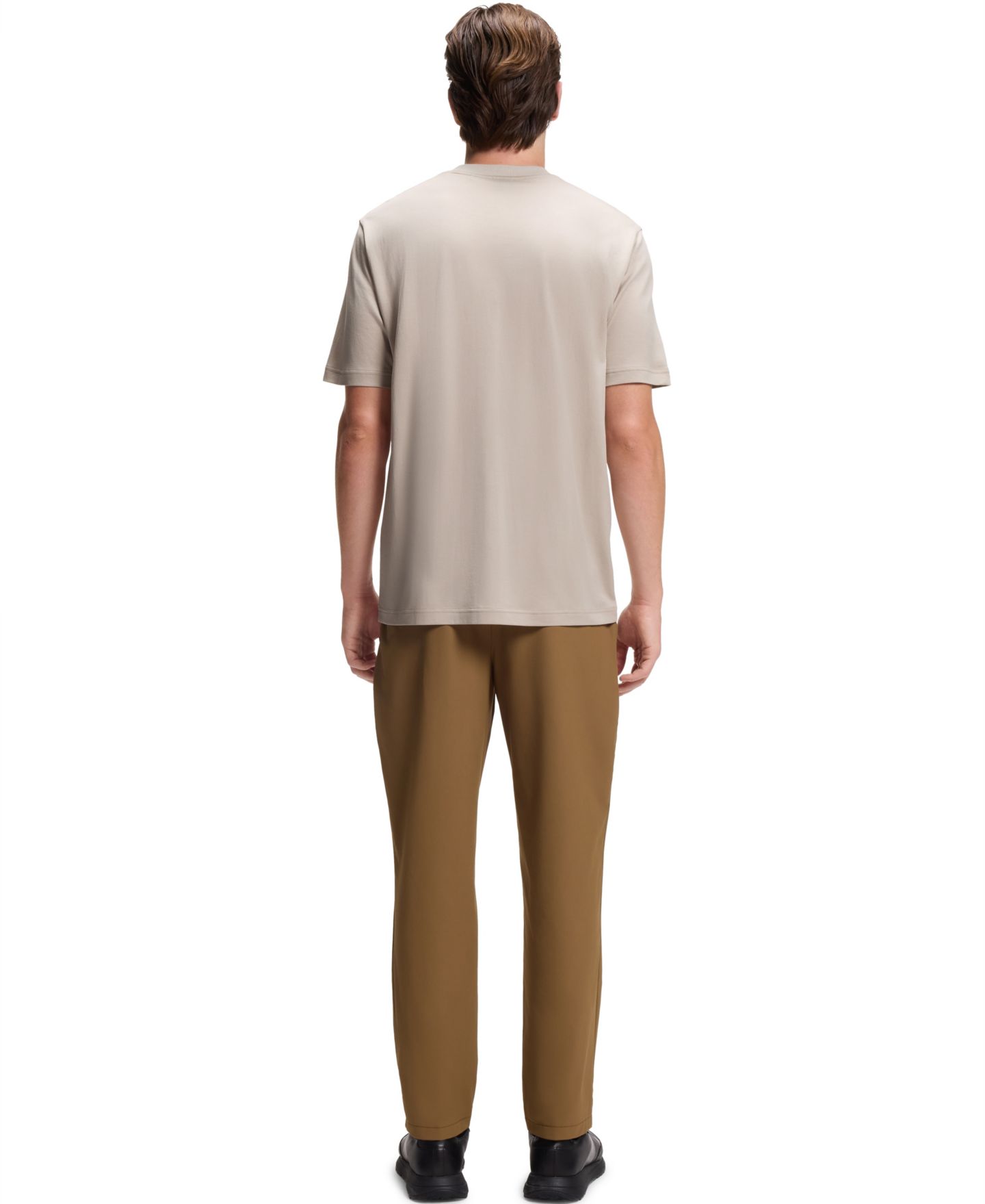Мужская футболка Hugo Boss Porsche x BOSS Gloss Artwork Graphic Crewneck, цвет: Бежевый — фото 2