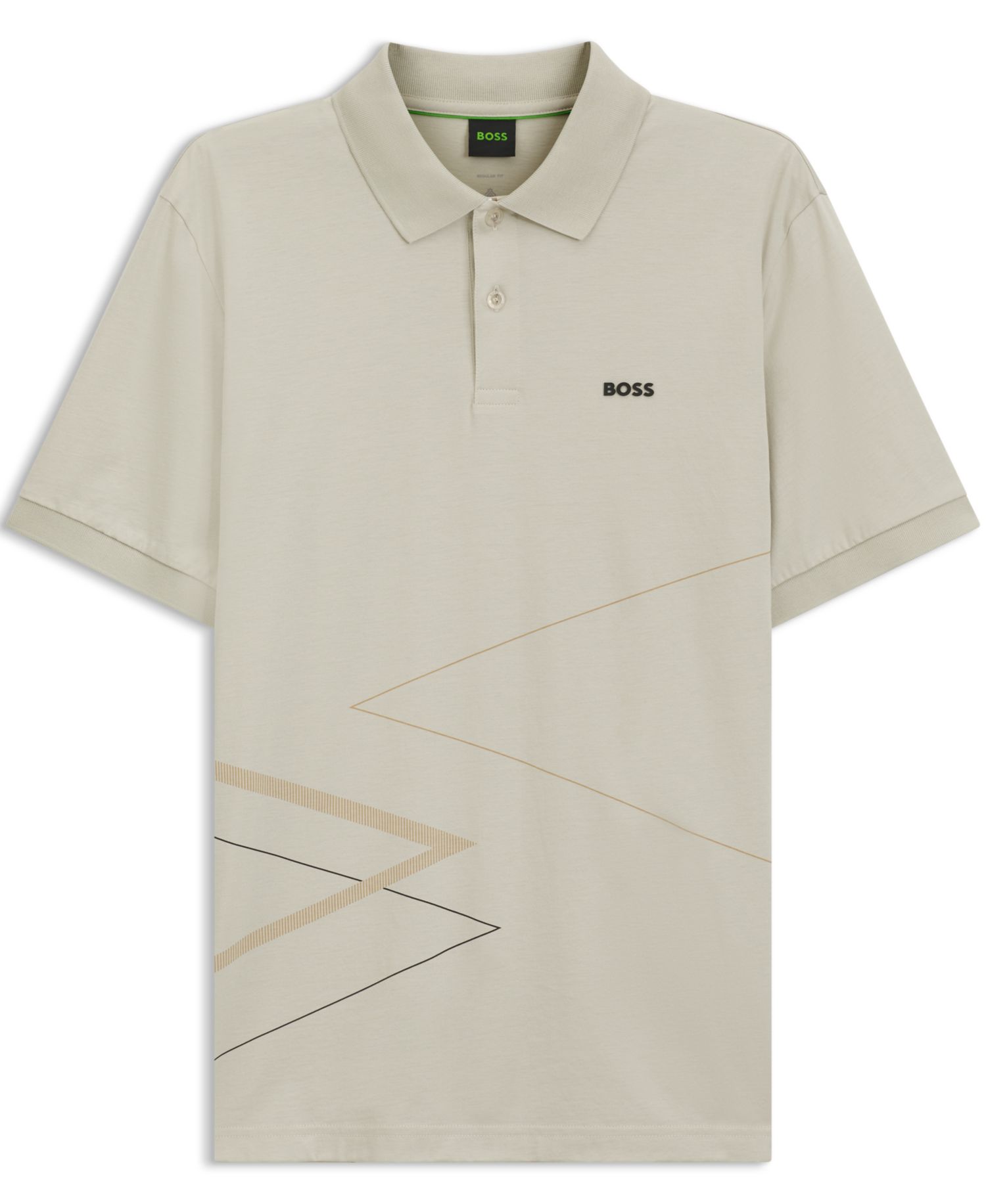 Men's Pima-Cotton Regular-Fit Printed Polo Shirt