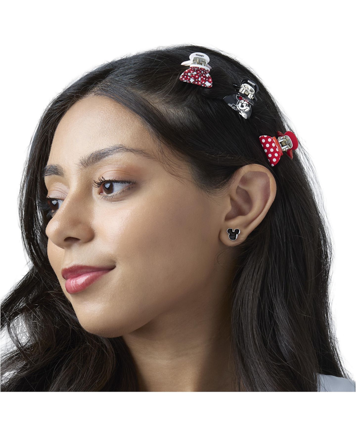 Аксессуары для волос Disney Minnie Mouse Small-Claw Hair Clips, 6-Piece Set для девочек, цвет: Красный — фото 2