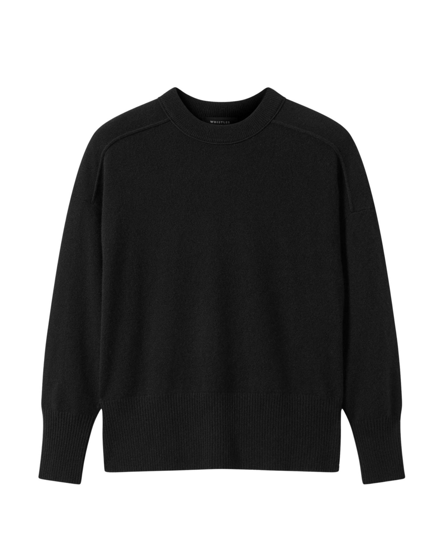 Women's Sculpted-Seam Crewneck Cashmere Sweater