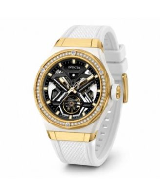 Men's Mechanical Objet D'Art 70132 Skeleton-Dial Water-Resistant Watch, 45mm