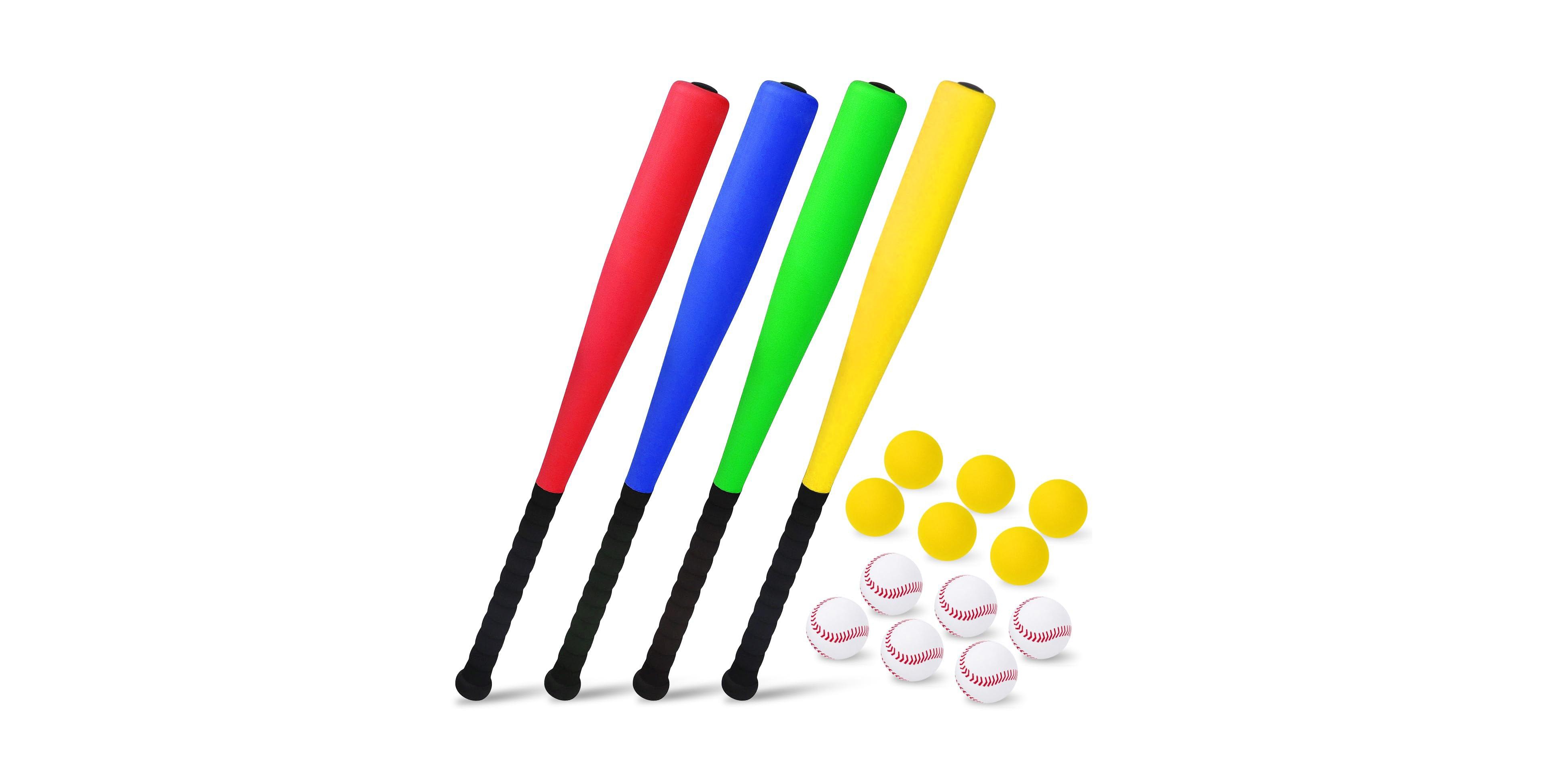 Aofar Foam Baseball Bat Soft Baseballs Kit Beginners Practice
