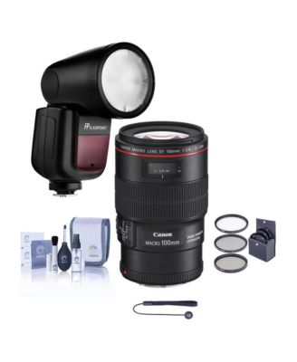 EF 100mm f/2.8L Macro IS USM with Flash Kit Lens for Canon EOS DSLRs