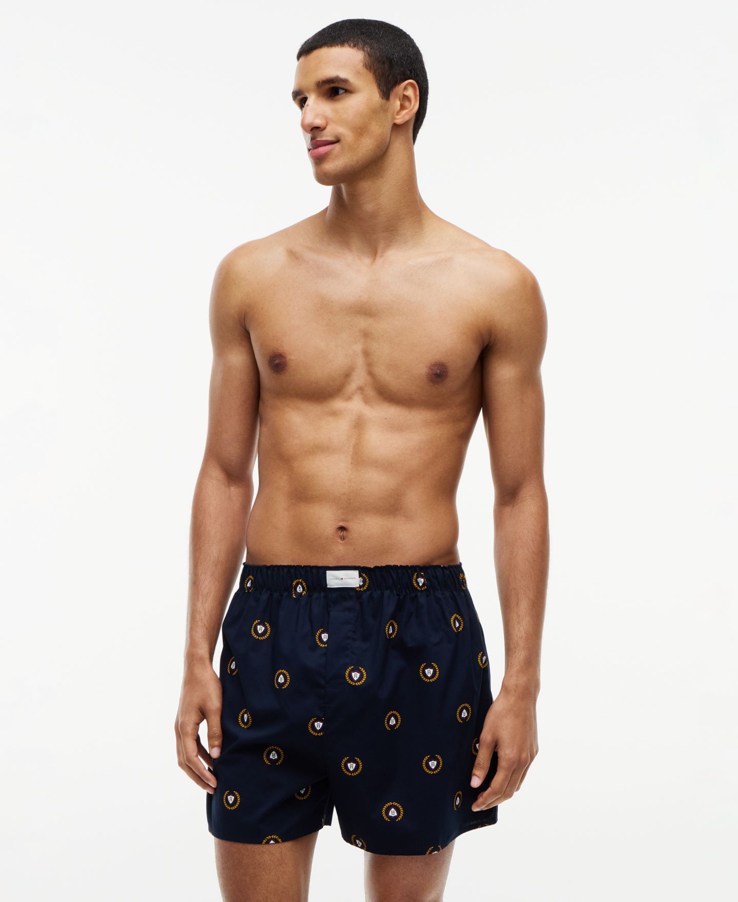 Мужские трусы Tommy Hilfiger Classics Cotton Woven Boxer Shorts, 3-Pack, цвет: Красный / Пустынный небесно-голубой — фото 4