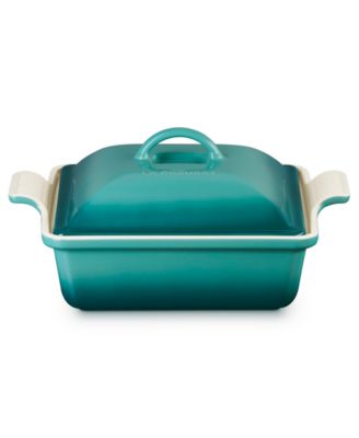 Stoneware 2.5-Quart Covered Square Casserole