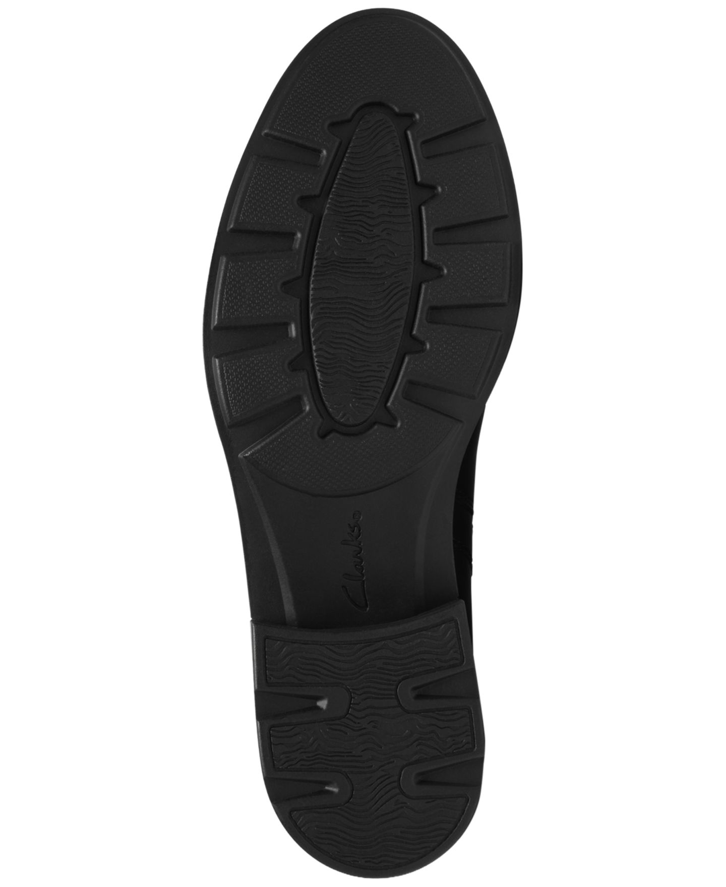 Женские ботинки Clarks Adalynn Bay Leather Round Toe Lug-Sole Shooties, цвет: Чёрный кожаный — фото 5