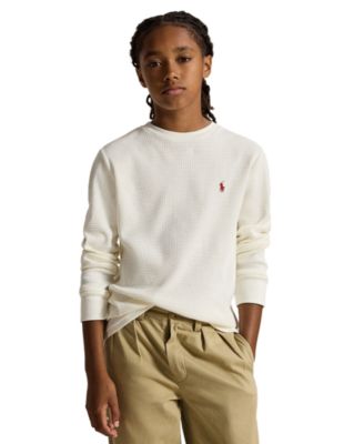 Boys 8-20 Waffle-Knit Cotton Long-Sleeve T-Shirt