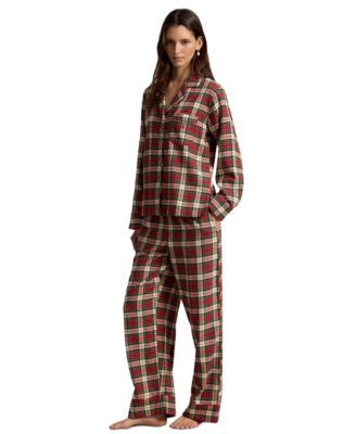 Women's Madison Flannel Plaid Long-Sleeve Pajama Set