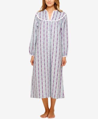 Lanz of Salzburg - V-Neck Flannel Nightgown