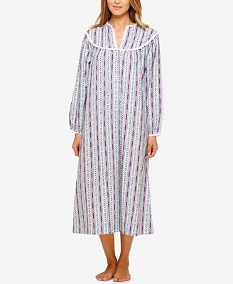 Lanz of Salzburg V-Neck Flannel Nightgown - Lingerie & Shapewear ...