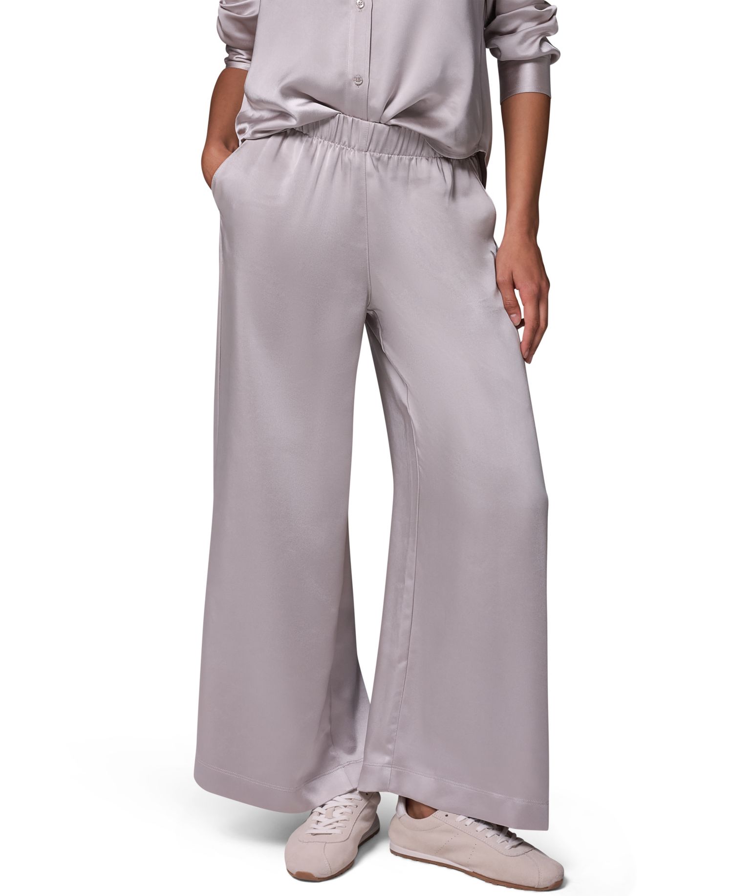Women's Wide-Leg Satin Pants