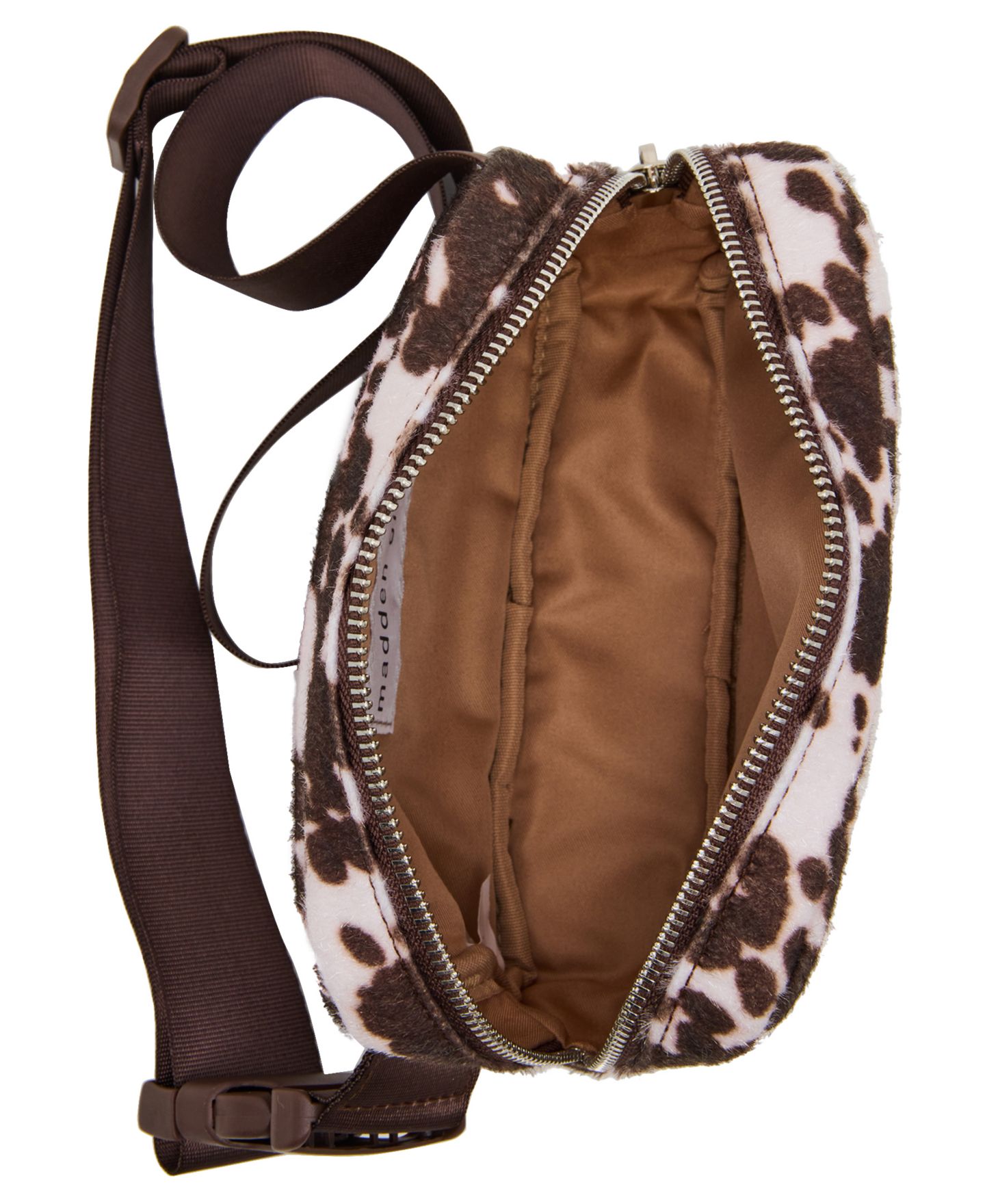 Женская сумка Madden Girl Wren Adjustable Faux Fur Crossbody Belt, цвет: Коричневый — фото 4