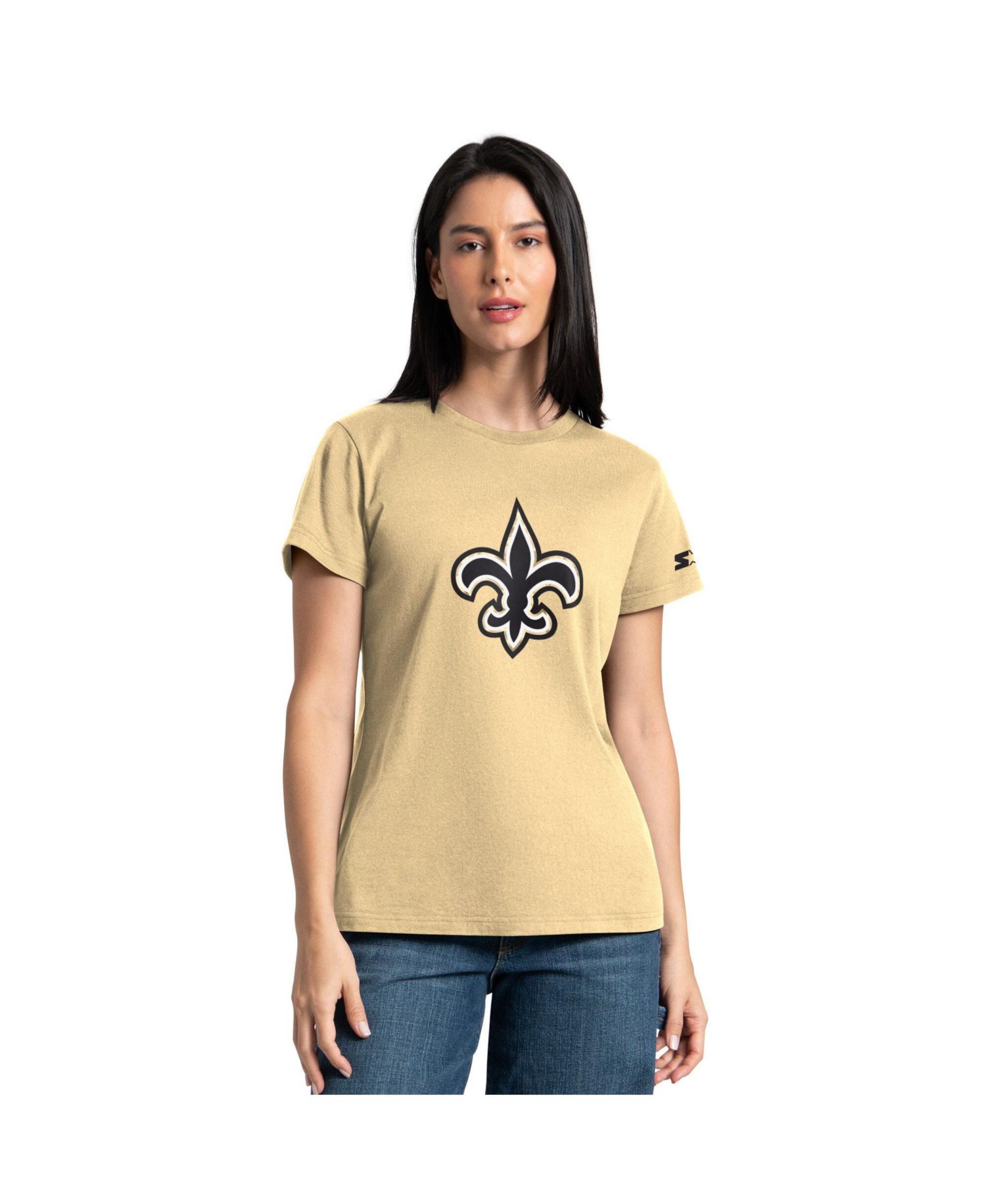 Women's Vegas Gold/Black New Orleans Saints Hoodie & T-Shirt Combo Pack
