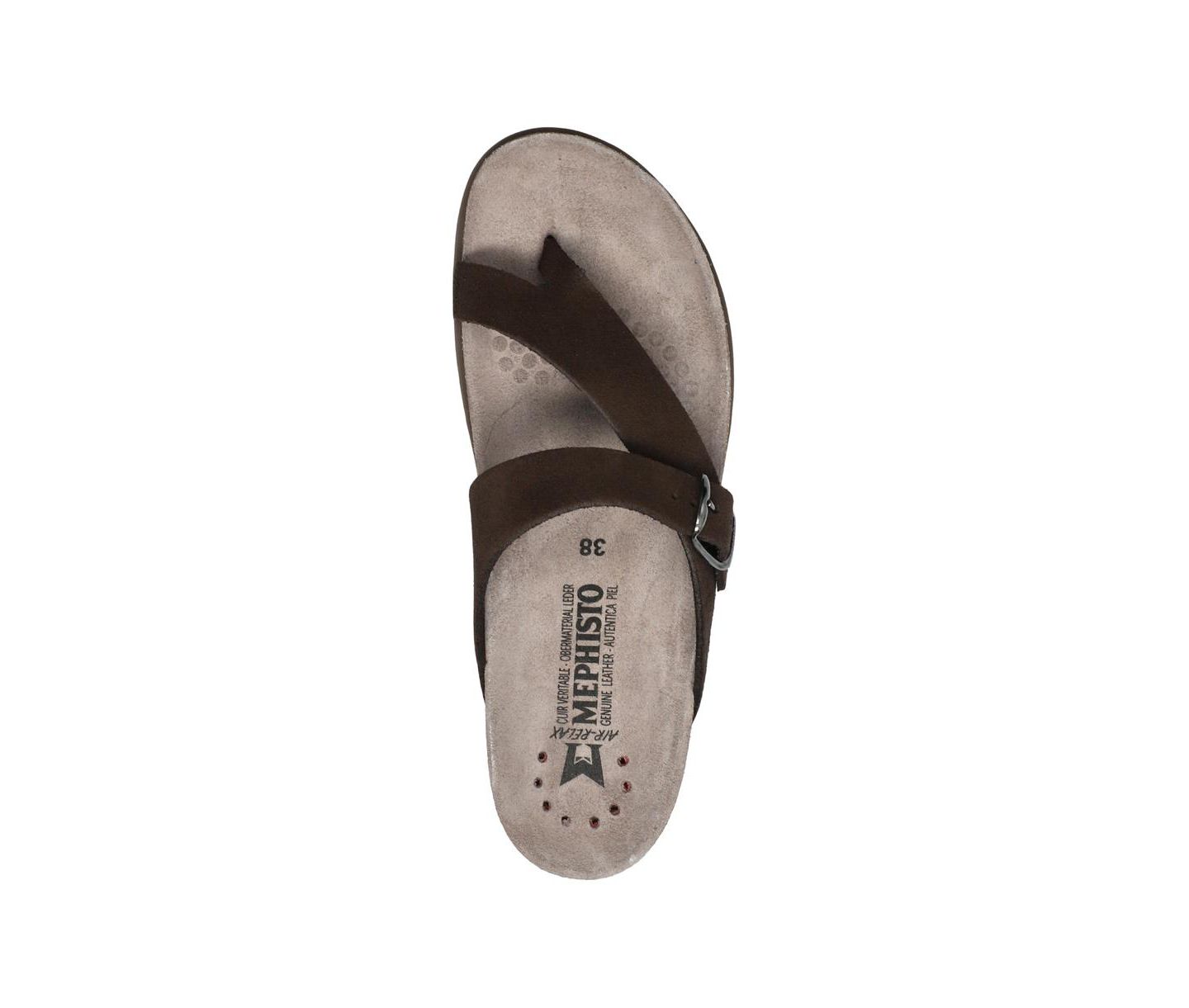 Женские сандалии Mephisto Helen Classics Suede Arch-Support, цвет: Тёмный коричневый — фото 4