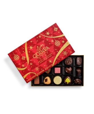 Chocolate Gold Holiday Gift Box, 15-Pieces