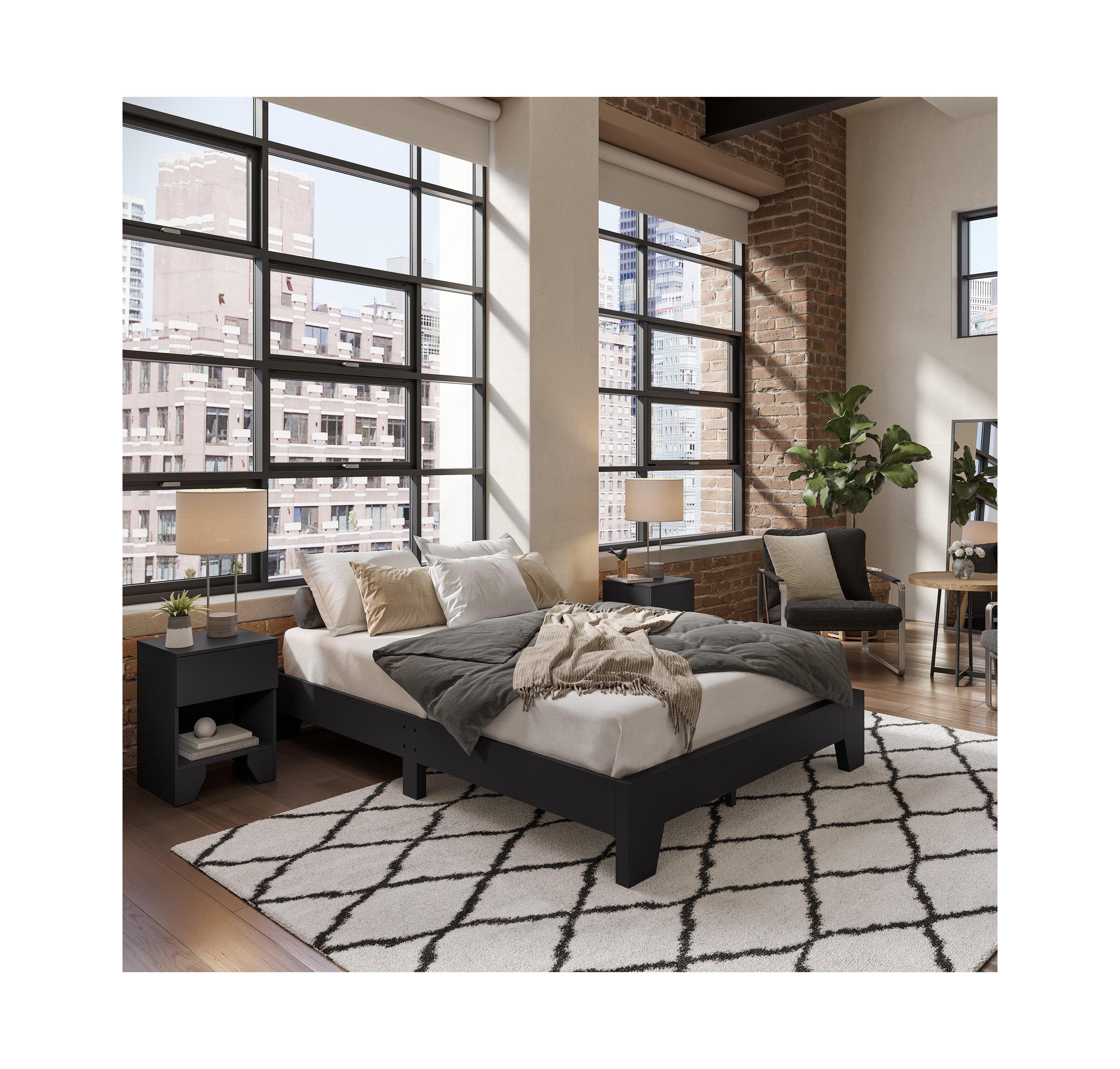 Boyd Sleep Lugano Wood Platform Bed Frame with Slat Support