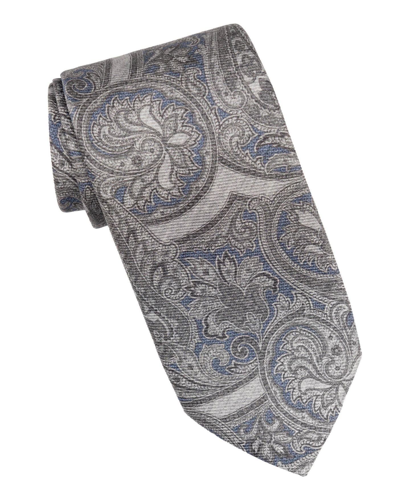 Мужские галстуки Elizabetta San Marco - Printed Silk Tie, цвет: Синий — фото 1