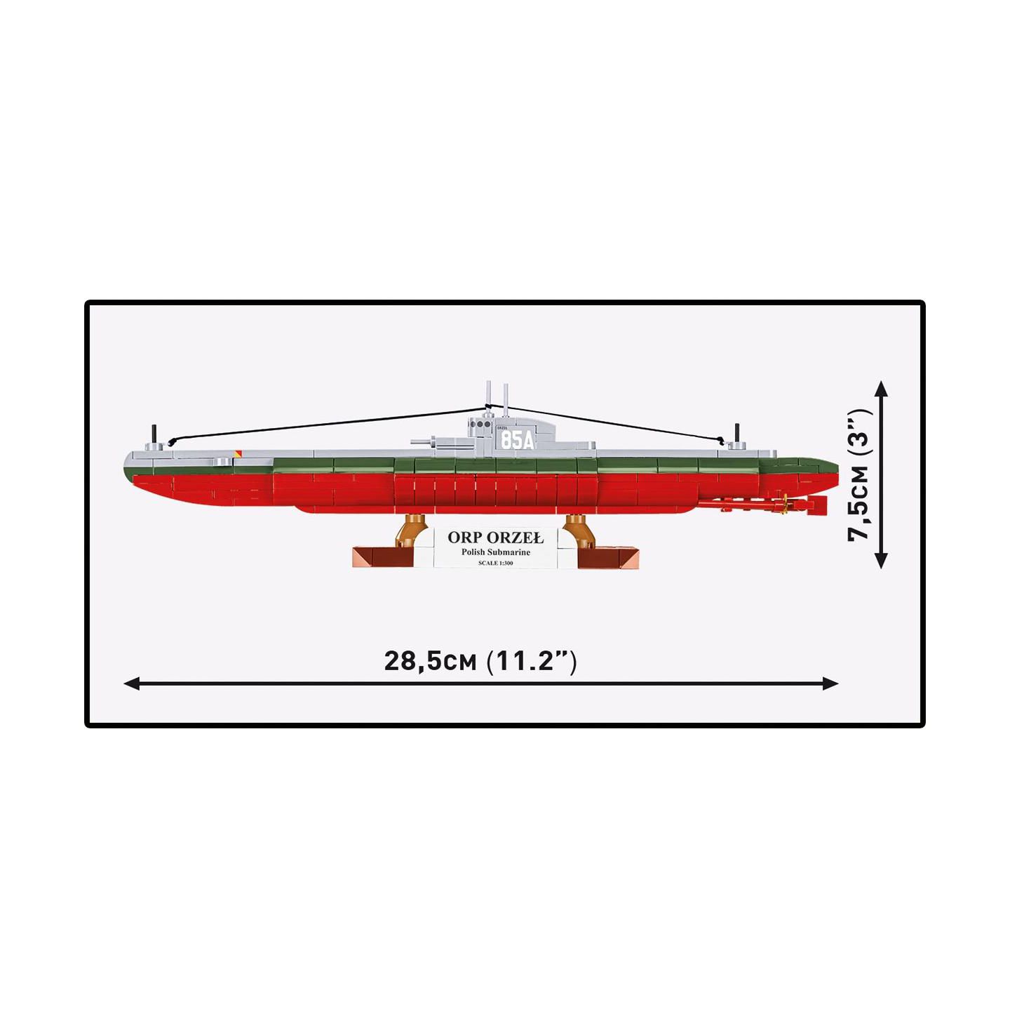 Детский конструктор COBI Wwii Polish Submarine ORP Orzel 193-Piece Building Set, Ages 7+ — фото 4
