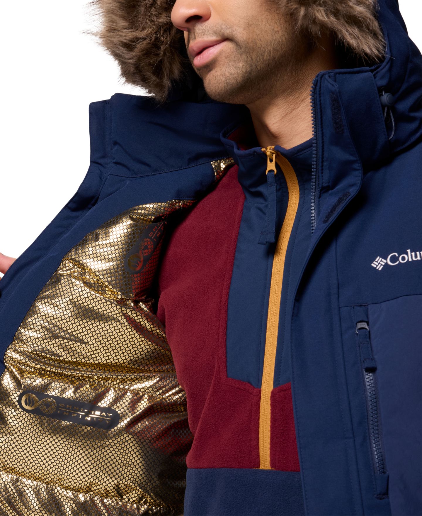 Мужская куртка Columbia Marquam Peak Fusion II Parka, цвет: Тёмно-синий — фото 6
