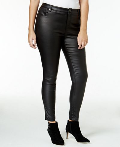 MBLM by Tess Holliday Trendy Plus Size Faux-Leather Pants