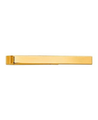 Solid 10k Yellow Gold Polished Narrow Tie Bar for Men