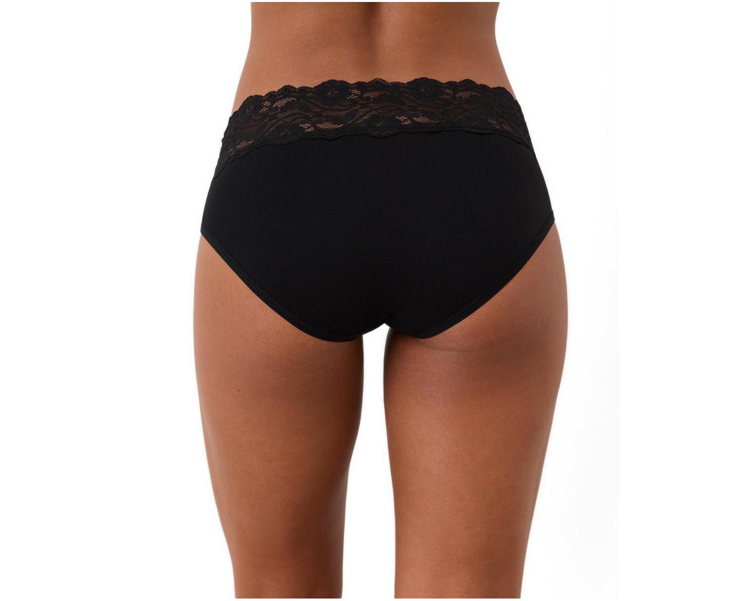 Women's Lace Waist Brief 3-Pack Made with Organic Cotton