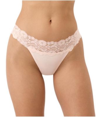 Women's Lace Waist Thong 3-Pack Made with Organic Cotton