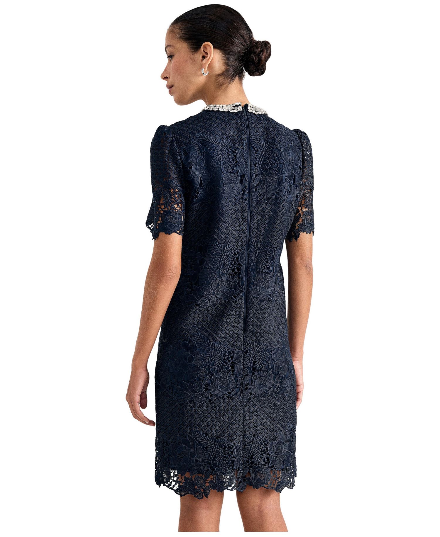 Women's Eloise Floral-Embellished Lace Mini Dress