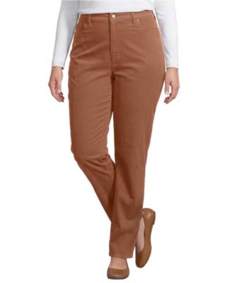 Women's Fine Wale Corduroy High Rise Straight Leg Pants