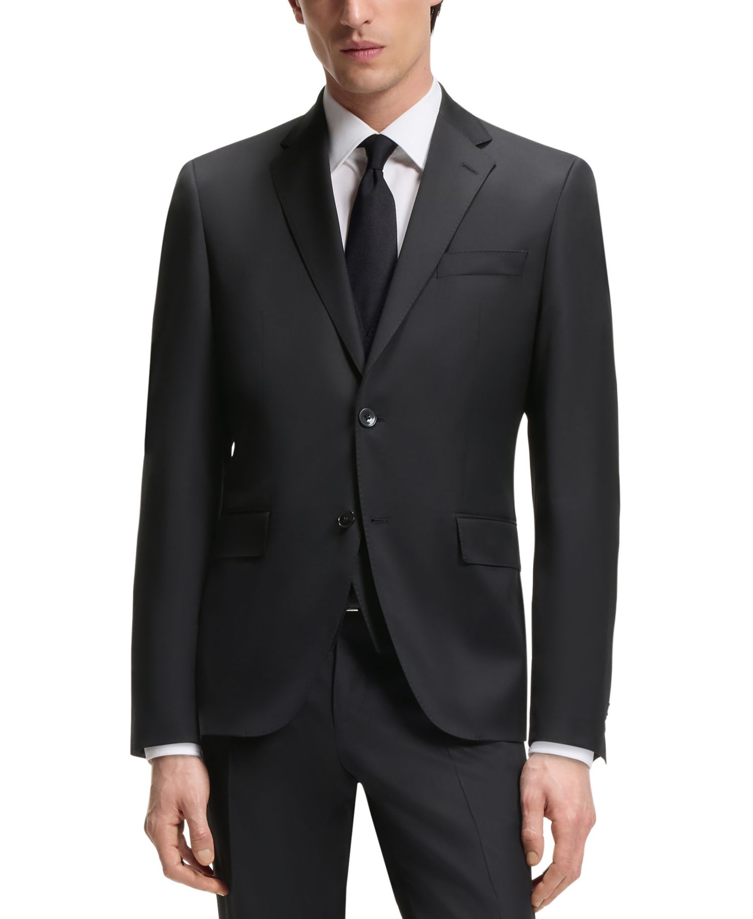 Men's Virgin-Wool Serge Suit Jacket