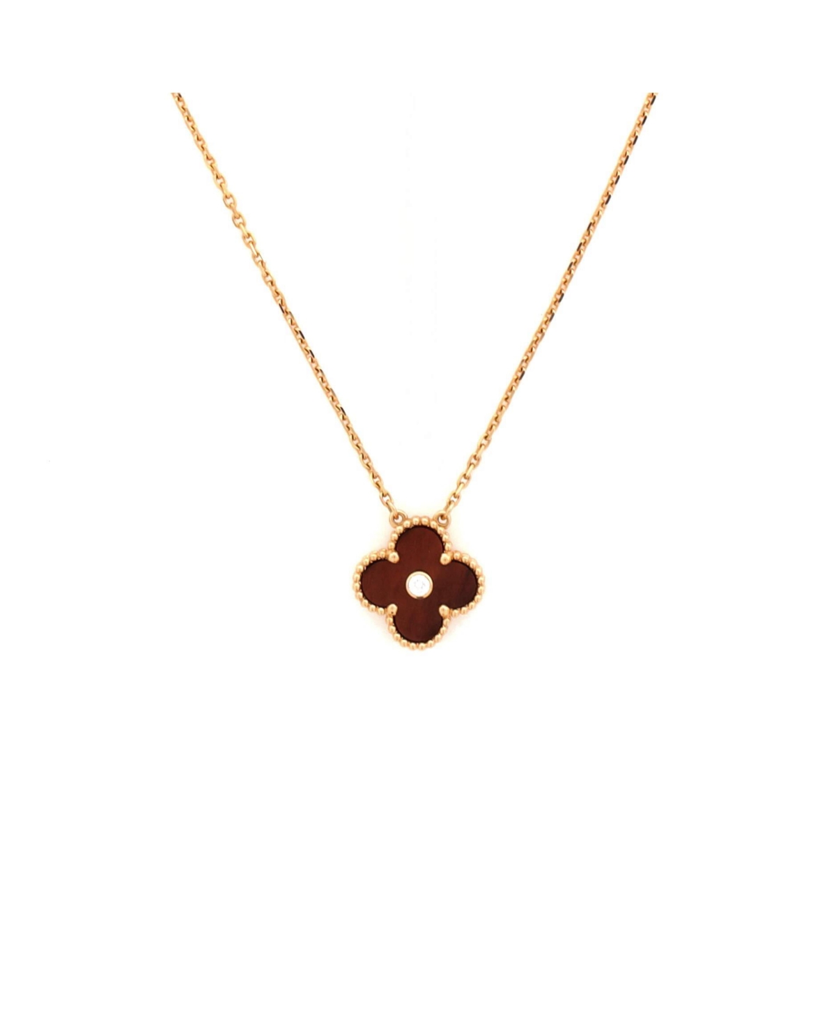 Pre-Owned Van Cleef and Arpels Vintage Alhambra Pendant Necklace - 18k rose gold