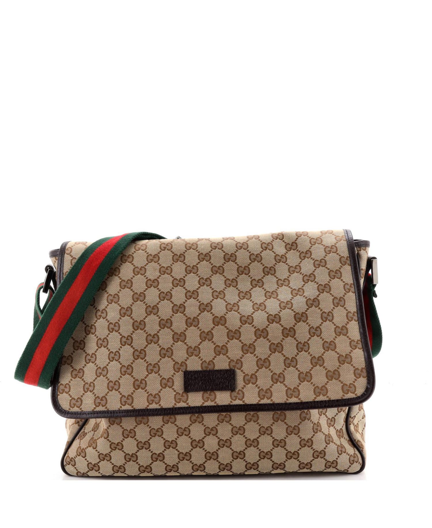 Medium Web Strap Flap Messenger GG Canvas