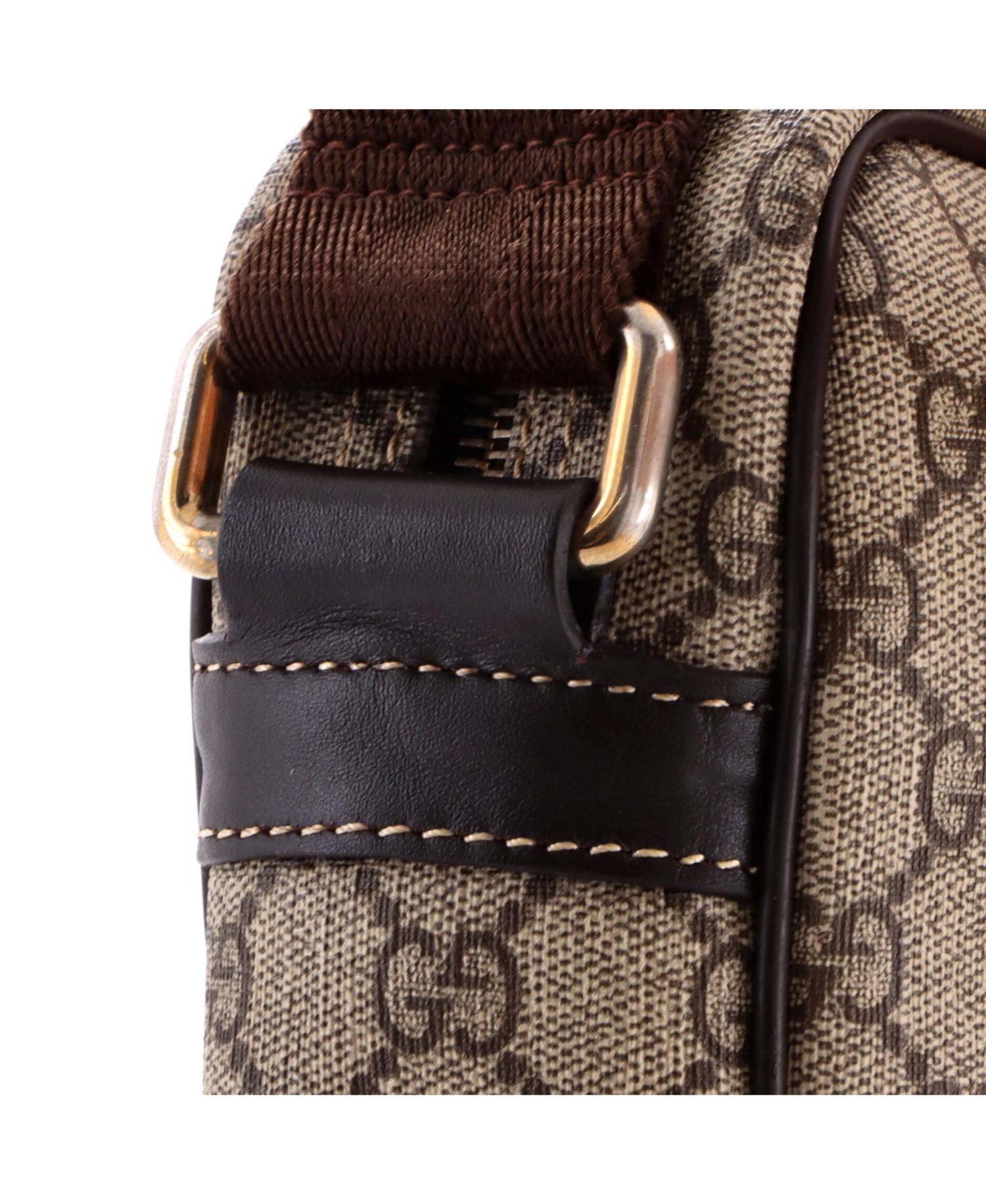 Medium Front Zip Messenger GG Coated Canvas
