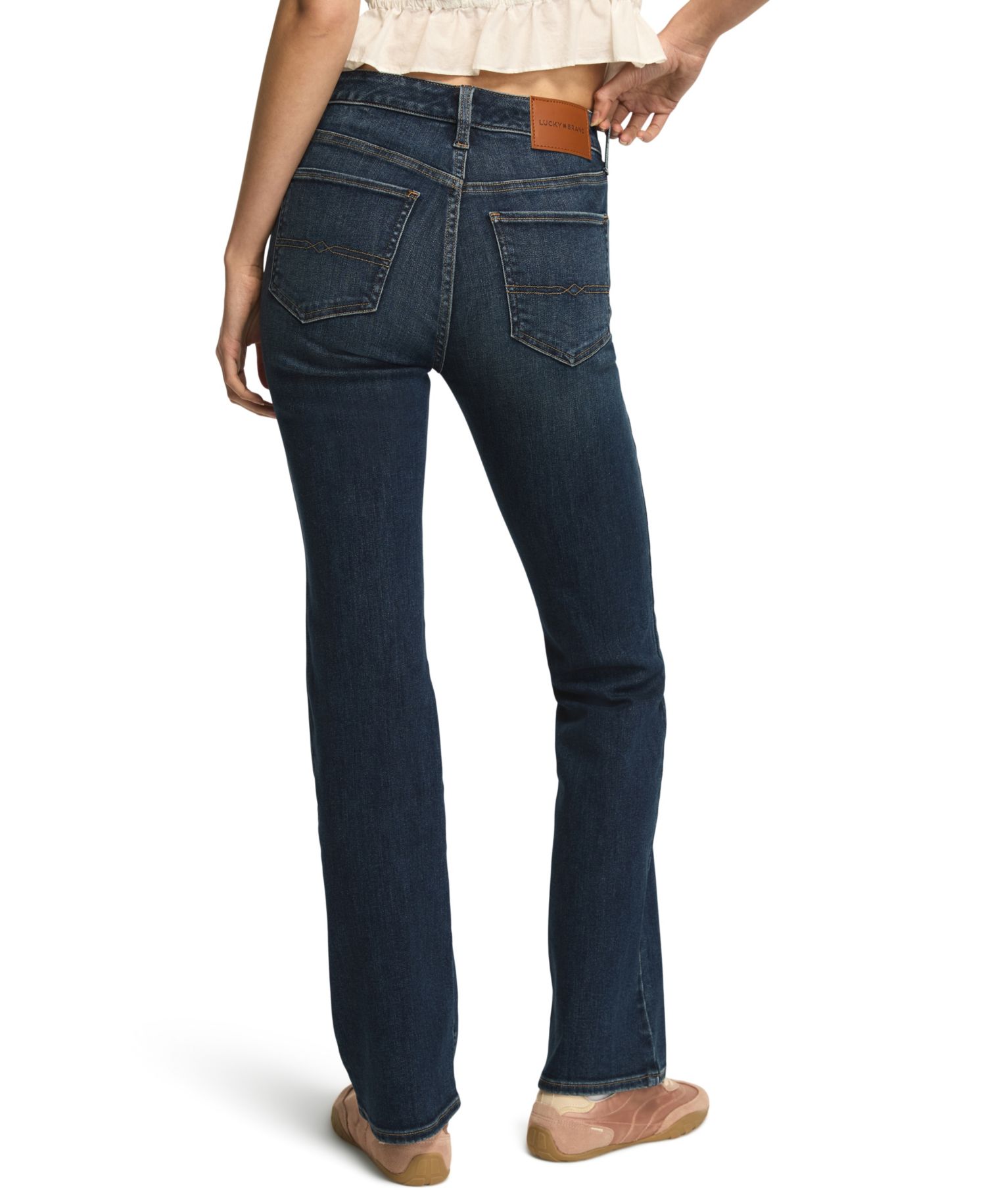 Women's High Rise Dark Rinse Curvy Jeans