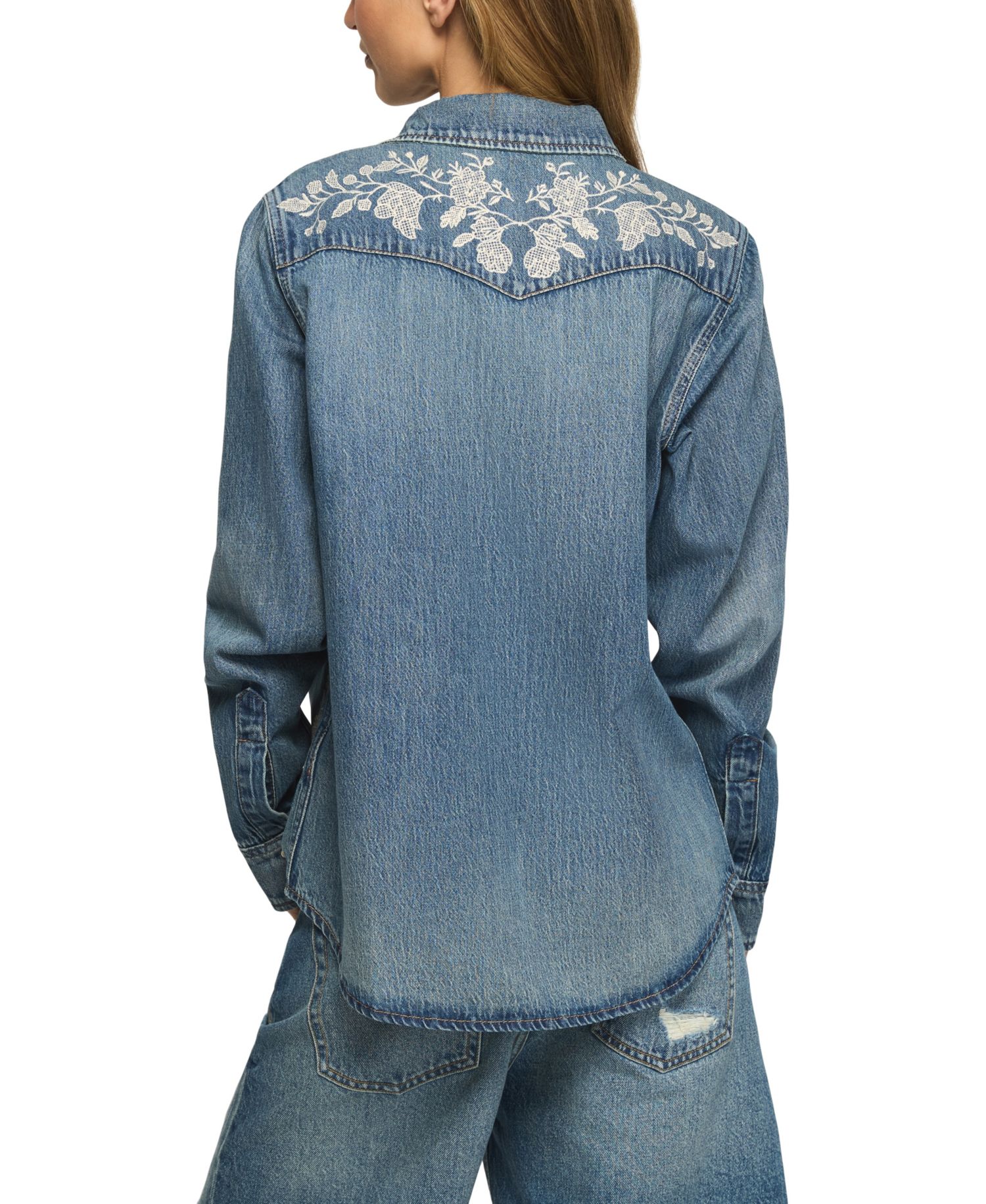 Women's Long-Sleeve Denim Western Shirt
