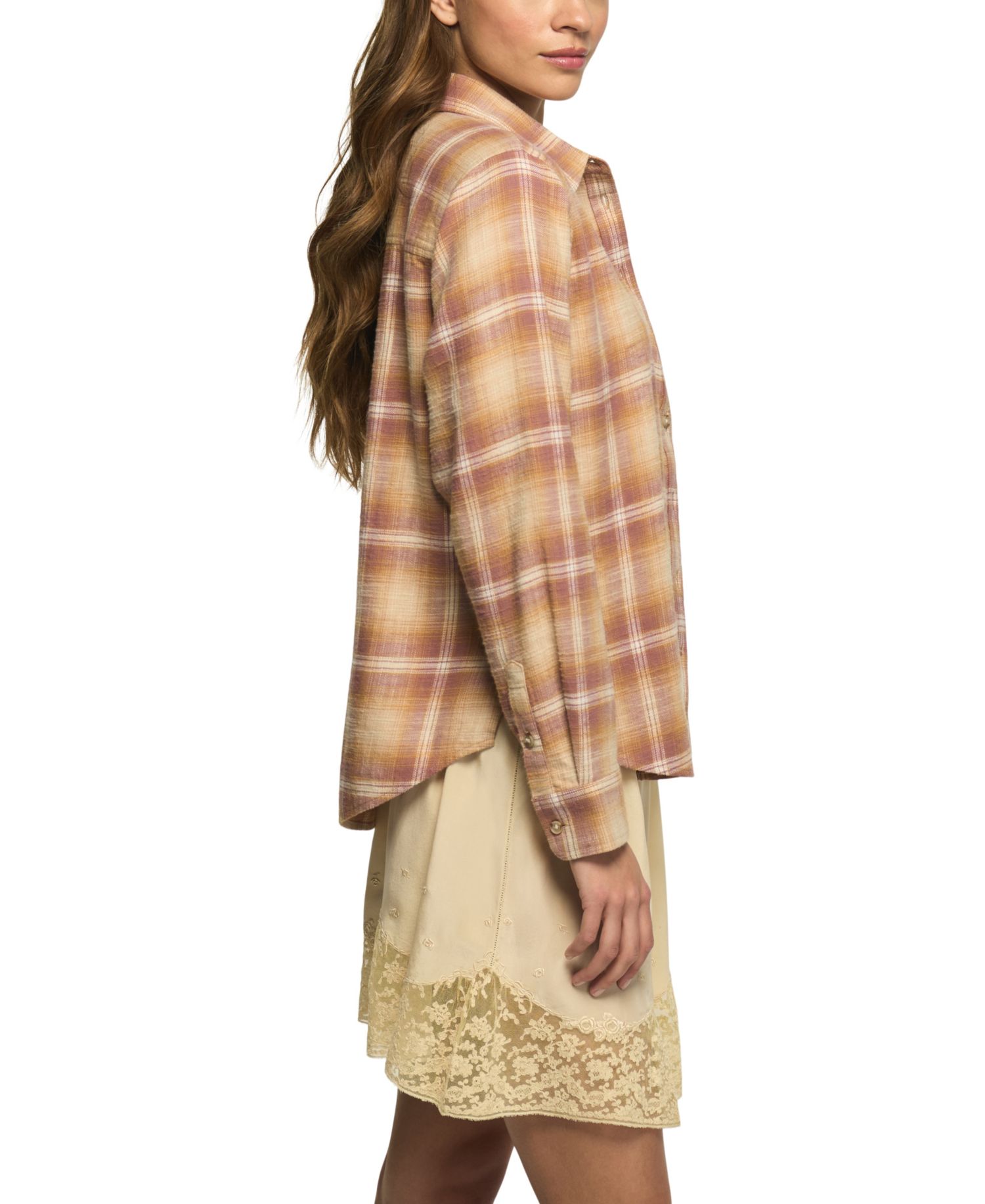 Women's Long-Sleeve Plaid Button Down Shirt