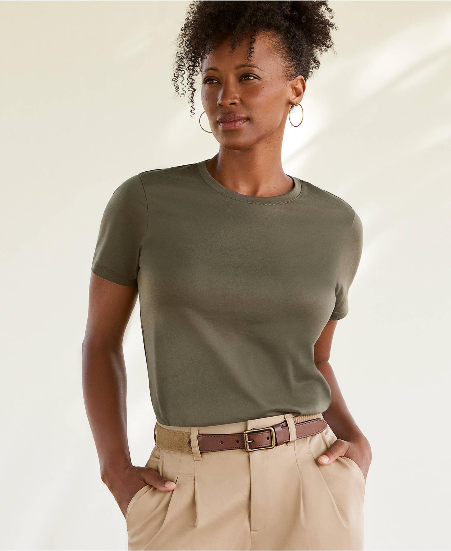Women's Supima Cotton Crew Neck T-Shirt