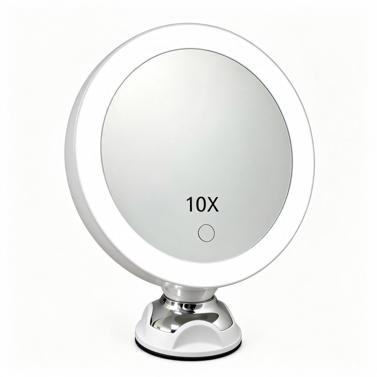 Cowin 10x Magnifying Lighted Makeup Mirror 360° Rotation with Suction Cup - White