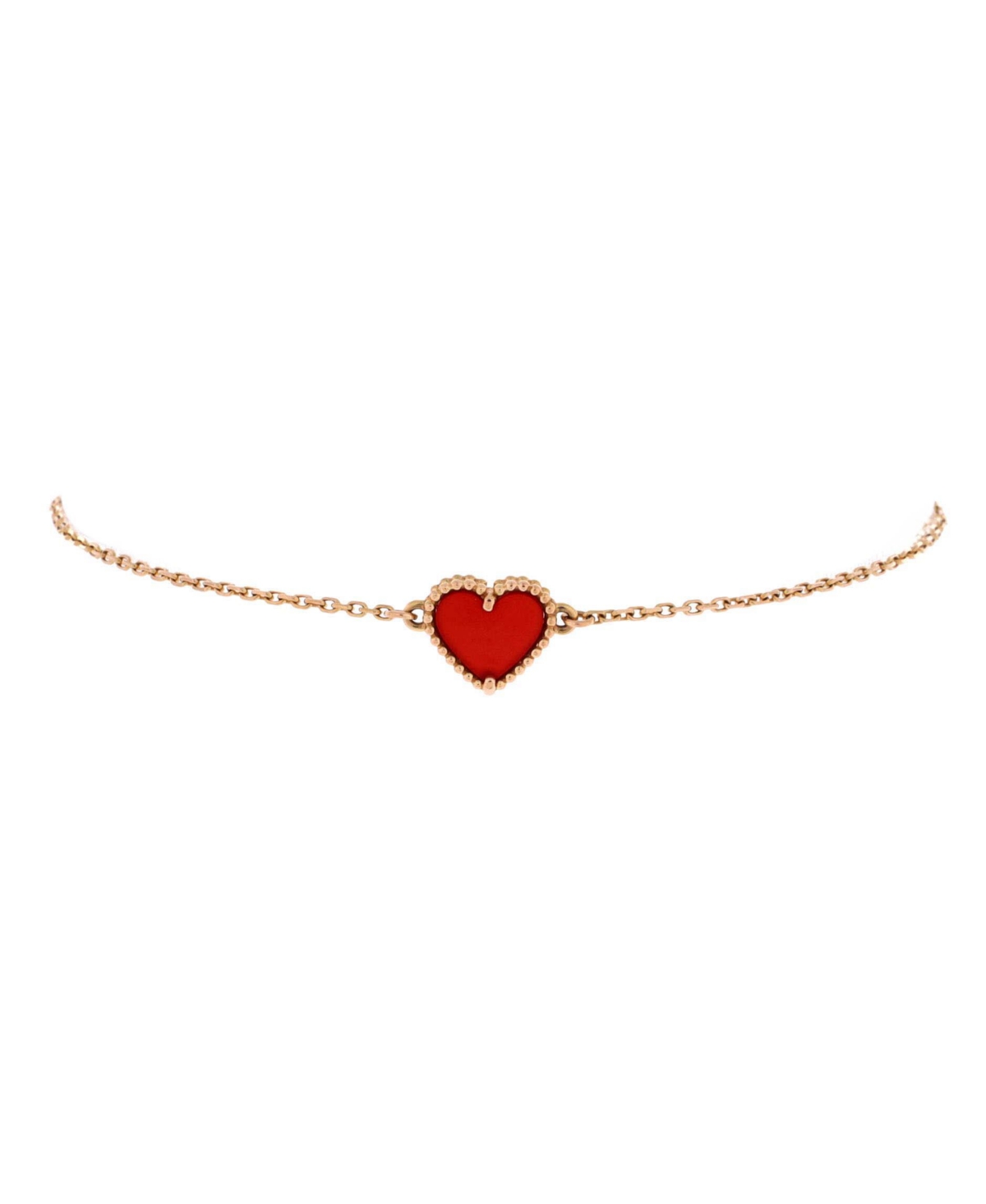 Pre-Owned Van Cleef and Arpels Sweet Alhambra Heart Bracelet - 18k rose gold
