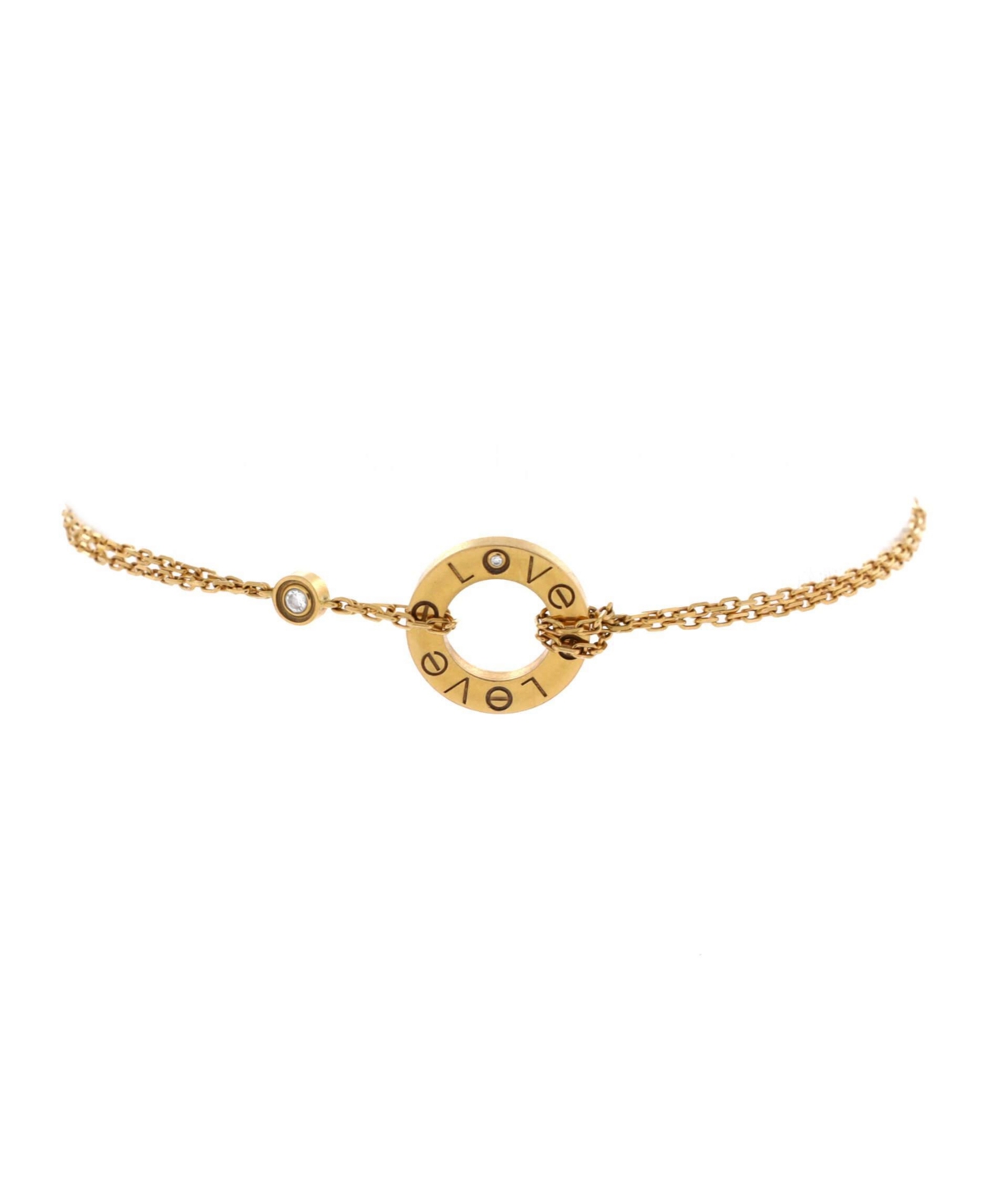 Pre-Owned Cartier 2 Diamonds Love Bracelet - 18k yellow gold