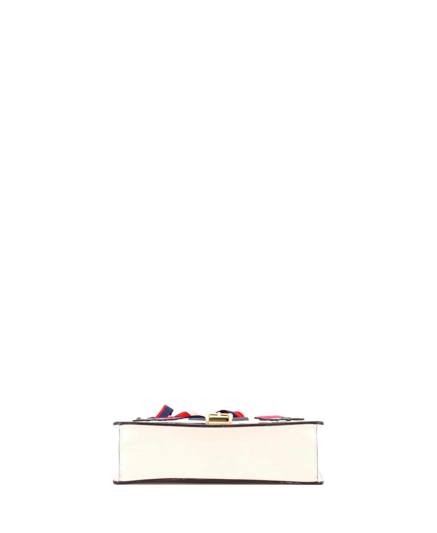 Sylvie Small Embroidered Web Paneling Shoulder Bag