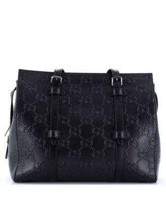 Medium Tote Bag GG Embossed Perforated Leather