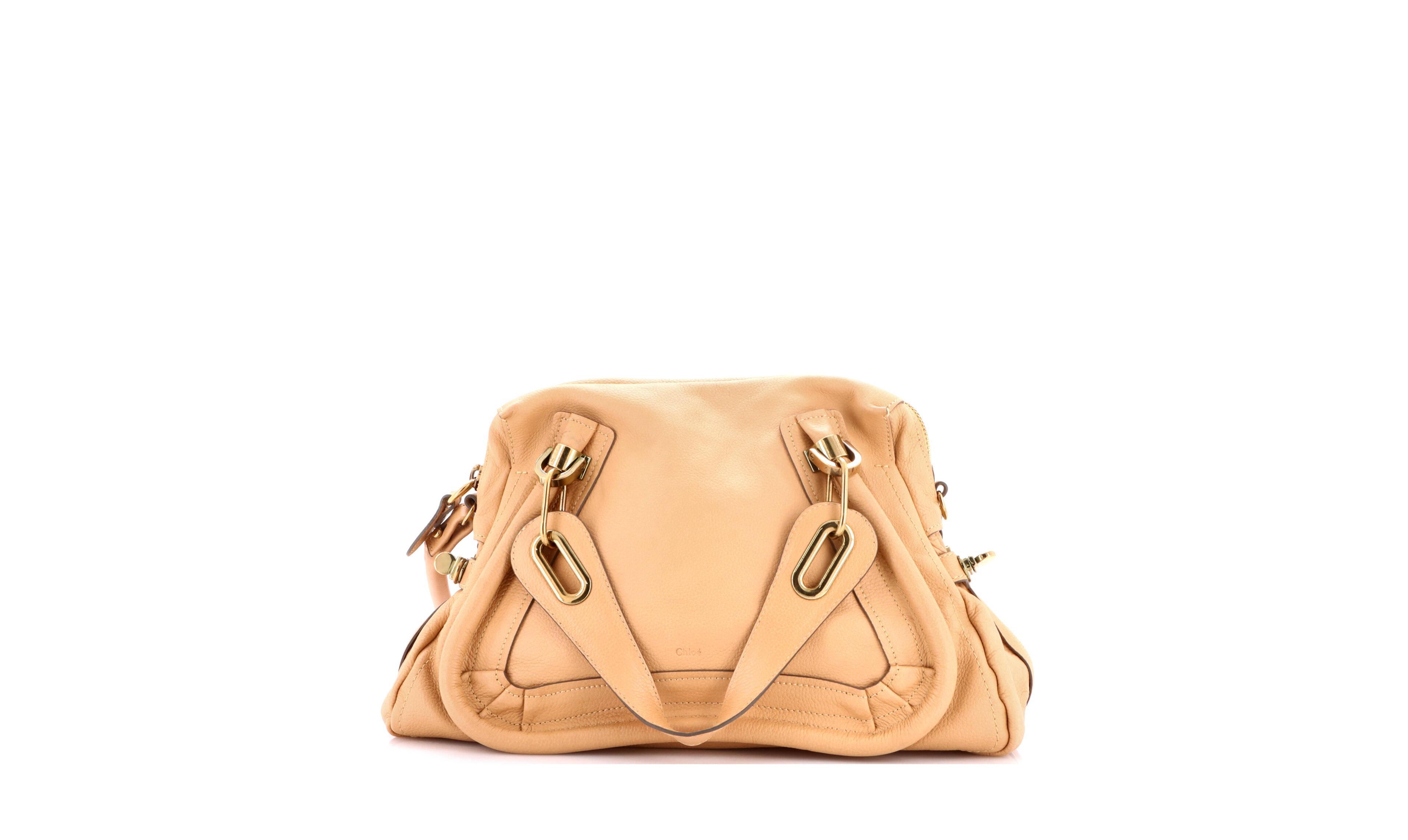 Pre-Owned Chloe Paraty Medium Leather Top Handle Shoulder Bag
